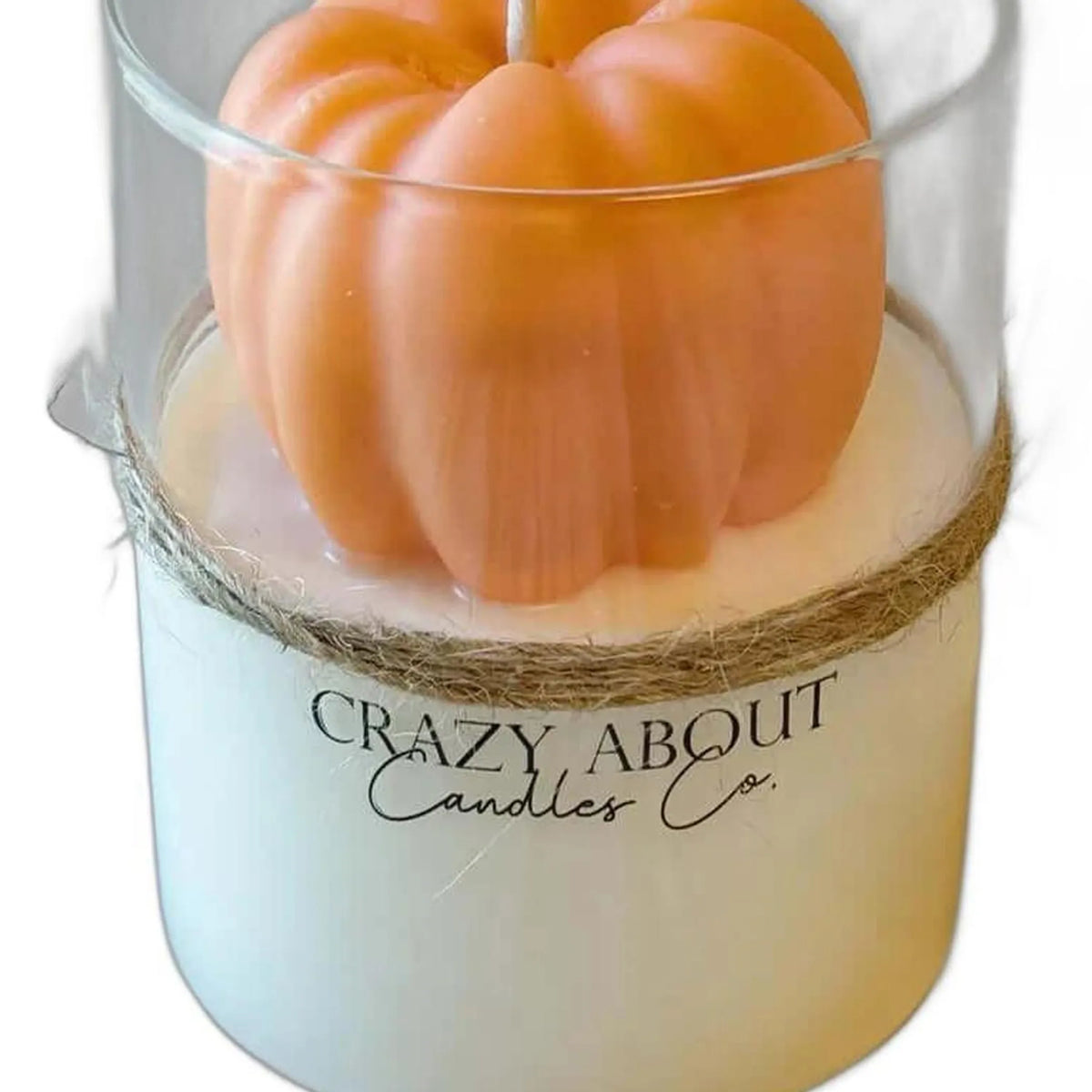 3" Pumpkin Pumpkin And Latte Scented Mini Pumpkin Candle In Clear Glass Jar