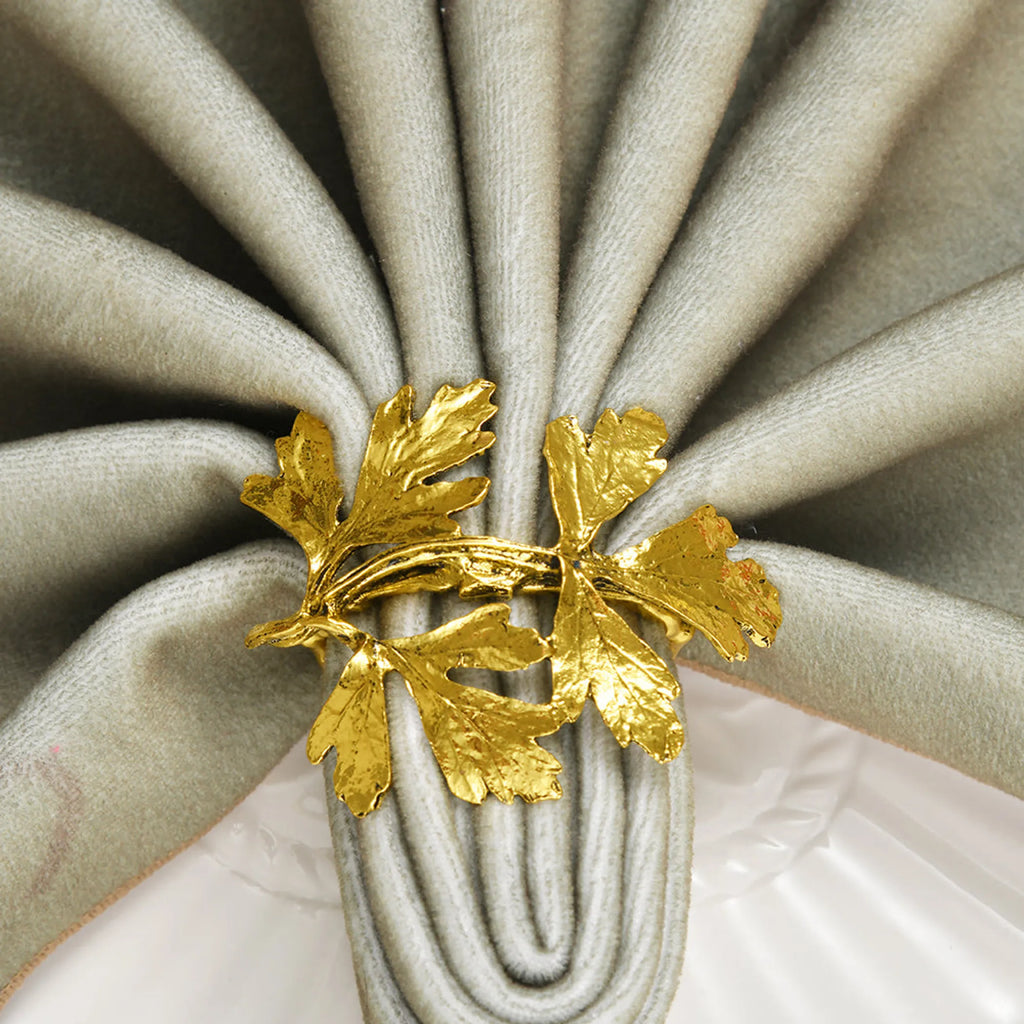 Napkin Rings in Leaf Design