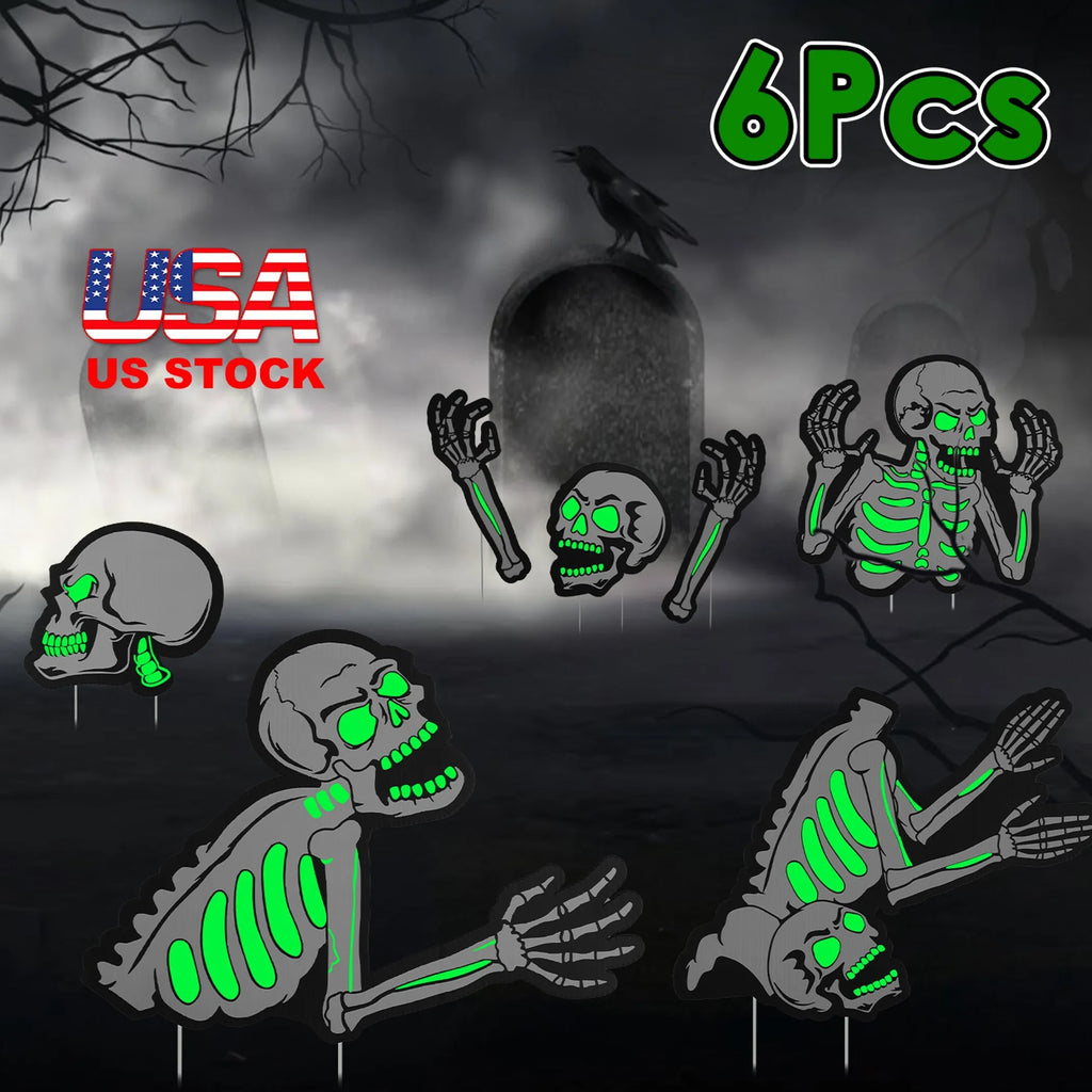Halloween Skeleton Yard Sign Decorations