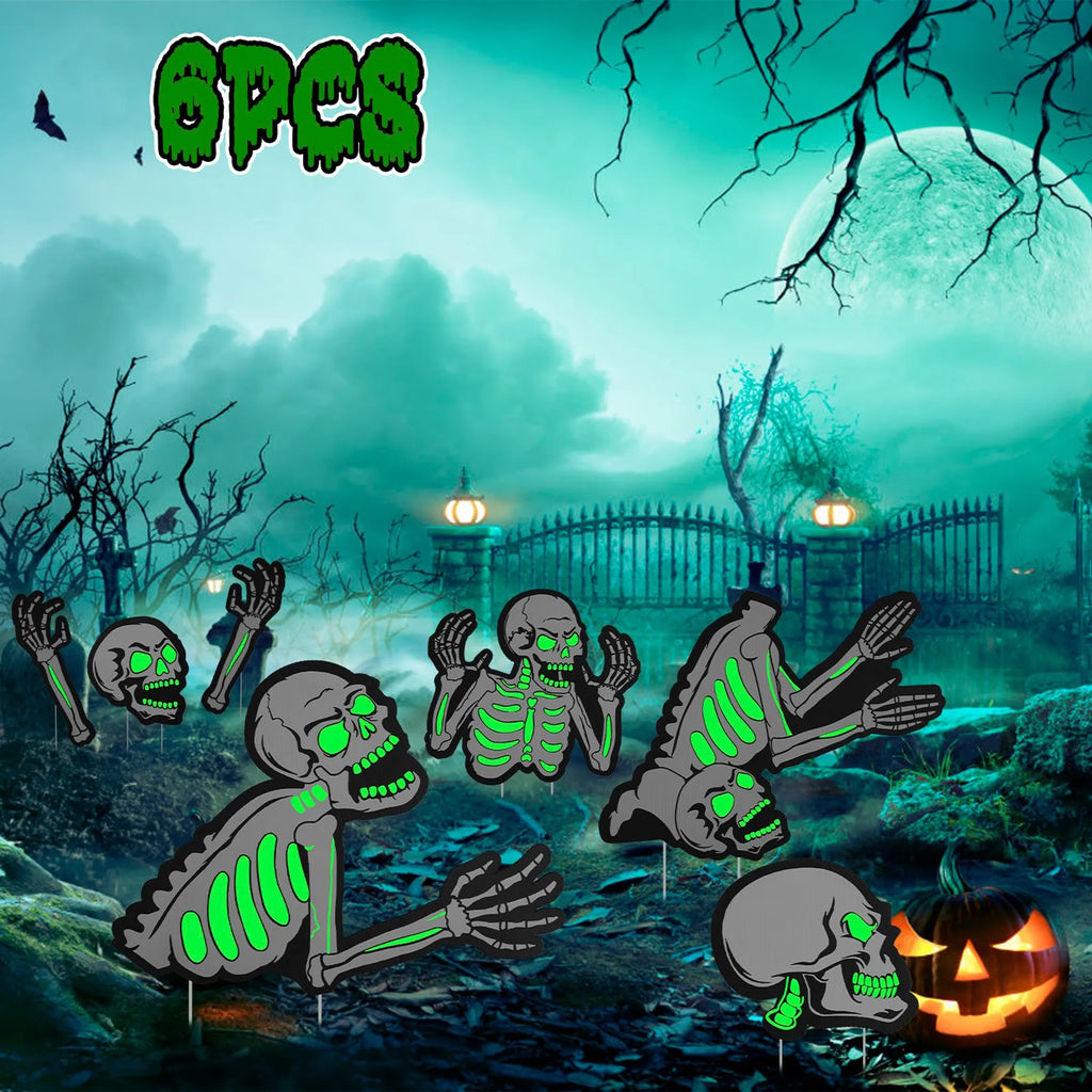 Halloween Skeleton Yard Sign Decorations
