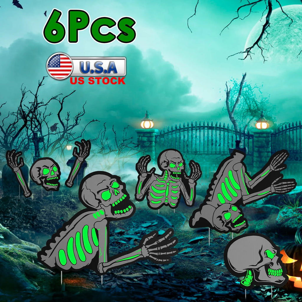 Halloween Skeleton Yard Sign Decorations