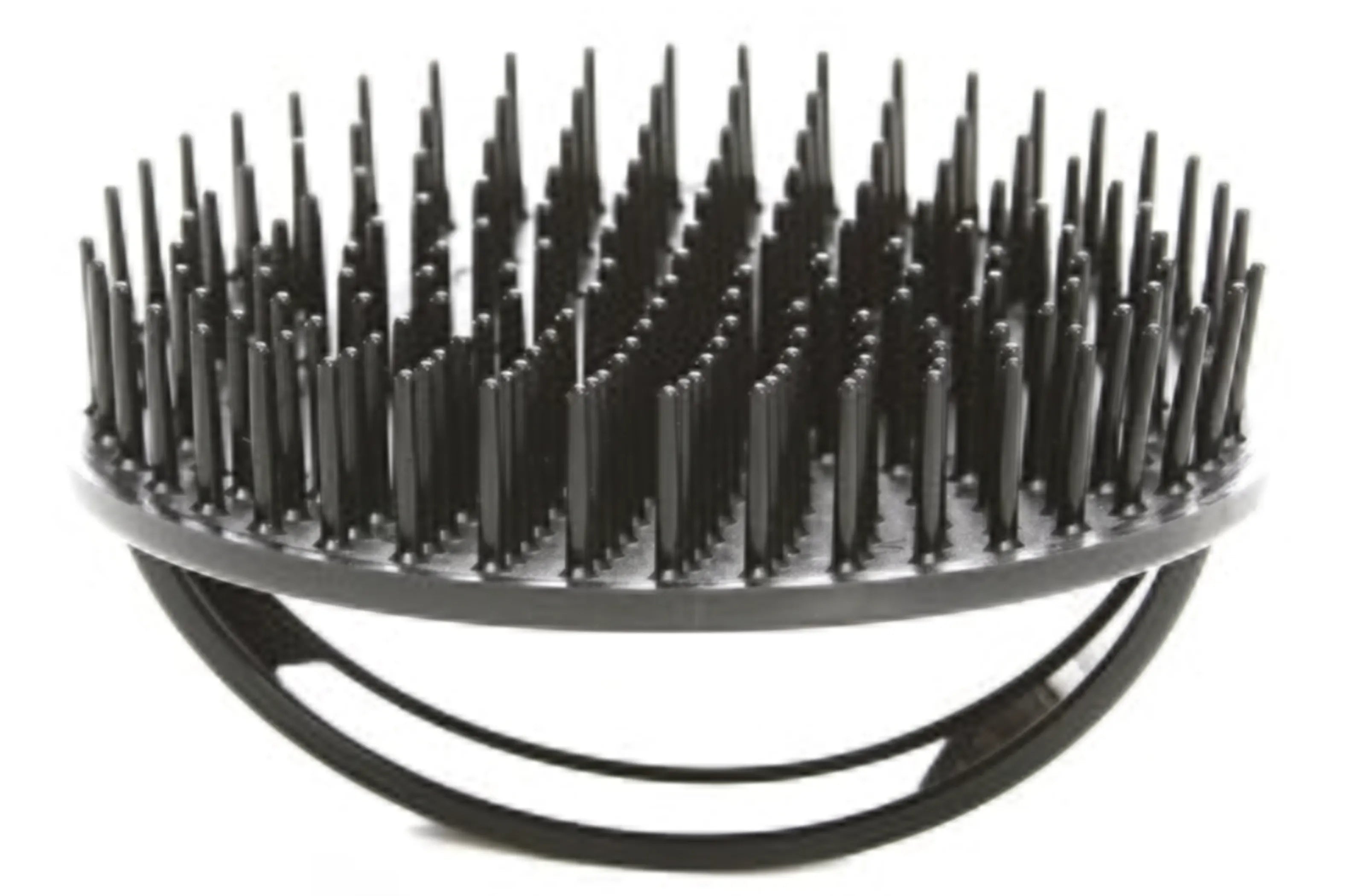 Black spiked wheel on a white background