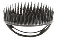 Black spiked wheel on a white background