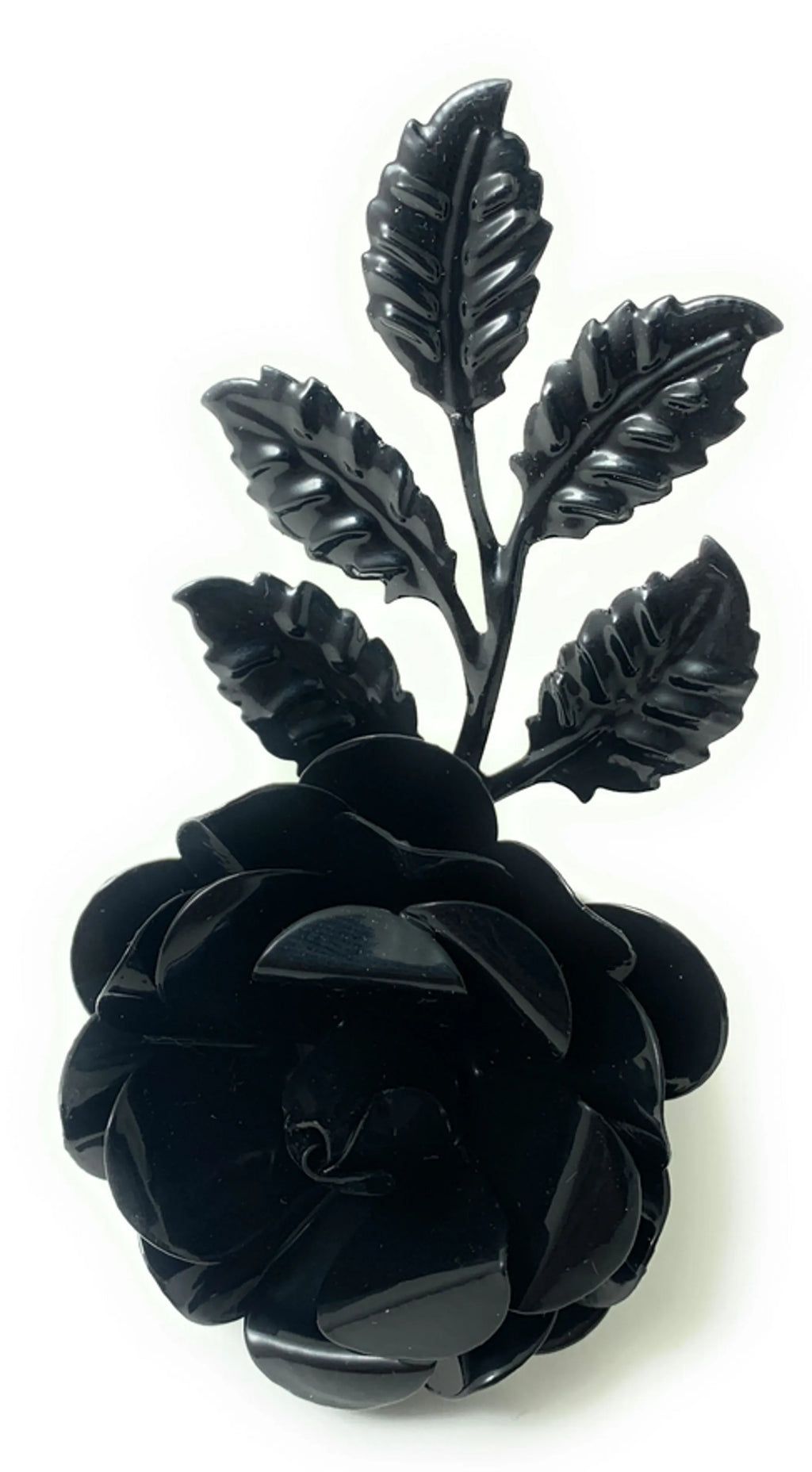 Vibhsa Flower Napkin Rings Set of 4 (Black Rose)